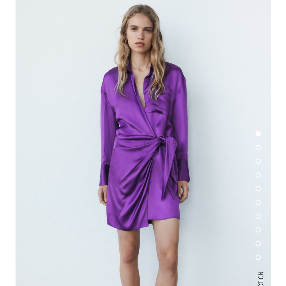 Zara Satin Effect Dress